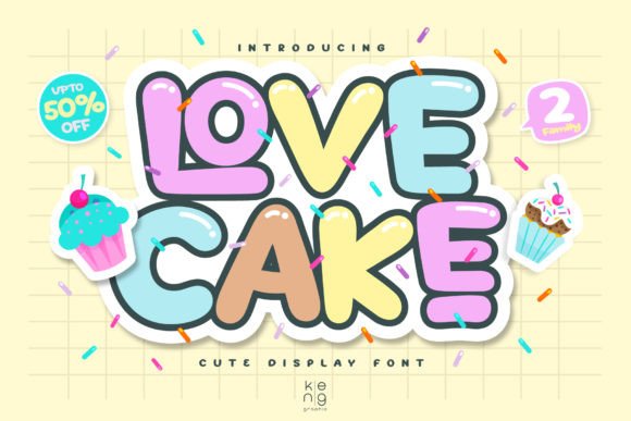 Love Cake: A Bold Display Font for Creative Impact