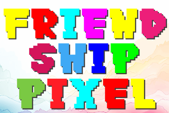 Pixel Friendship Font: Bridging Creativity and Camaraderie in Digital Design