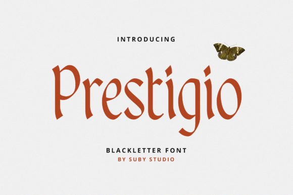 Prestigio Font: Balancing Blackletter Tradition with Handwritten Fluidity in Modern Design